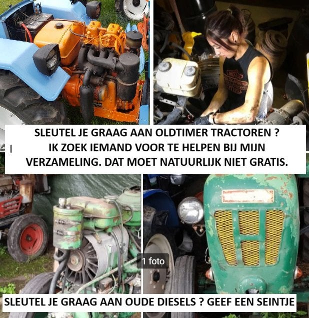 GEZOCHT IEMAND DIE GRAAG AAN OUDE TRACTOREN SLEUTELT, Zakelijke goederen, Ophalen, Overige merken