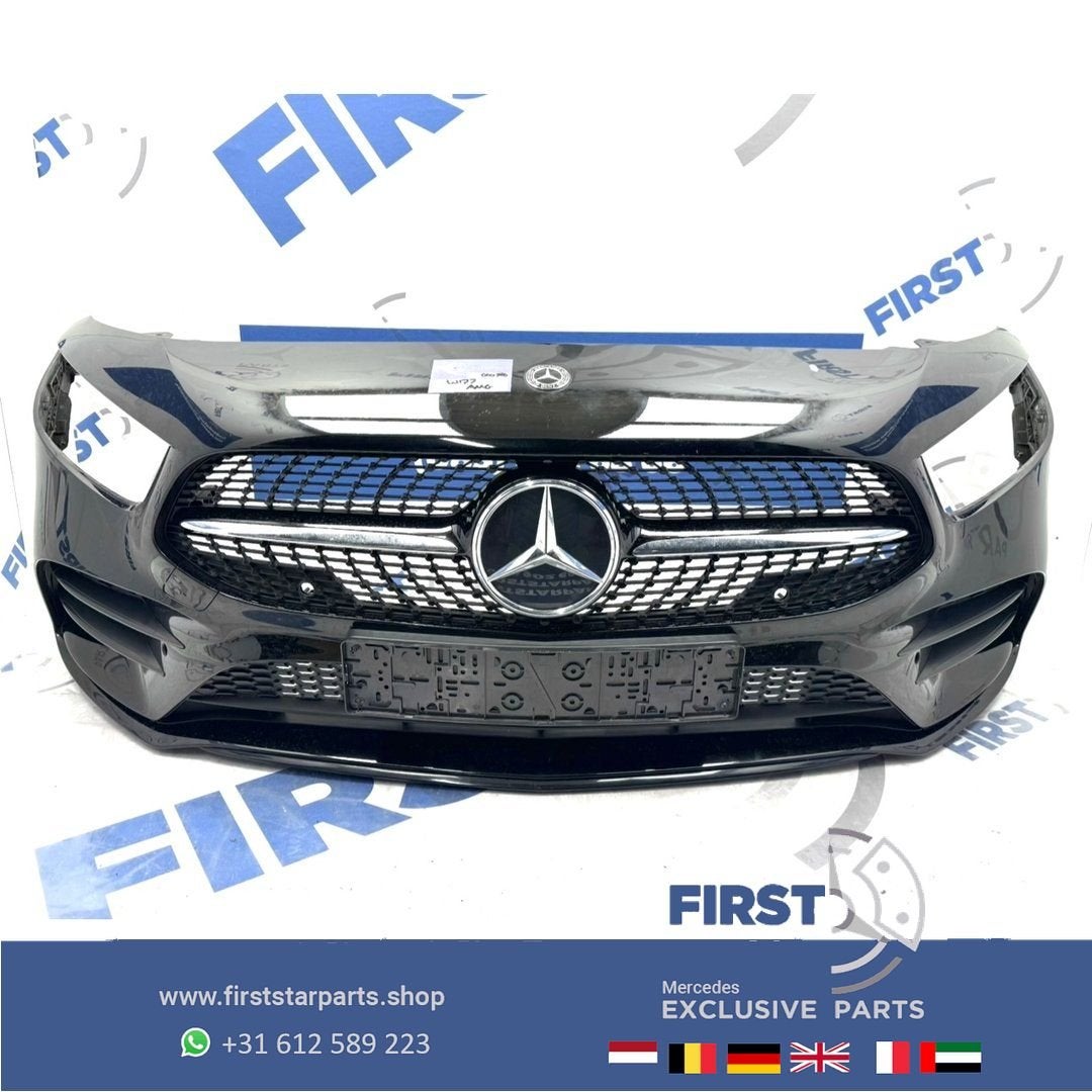 W177 AMG LINE VOORBUMPER A KLASSE 2022 35 ZWART WIT GRIJS CO, Gebruikt, -, Voor, Ophalen of Verzenden