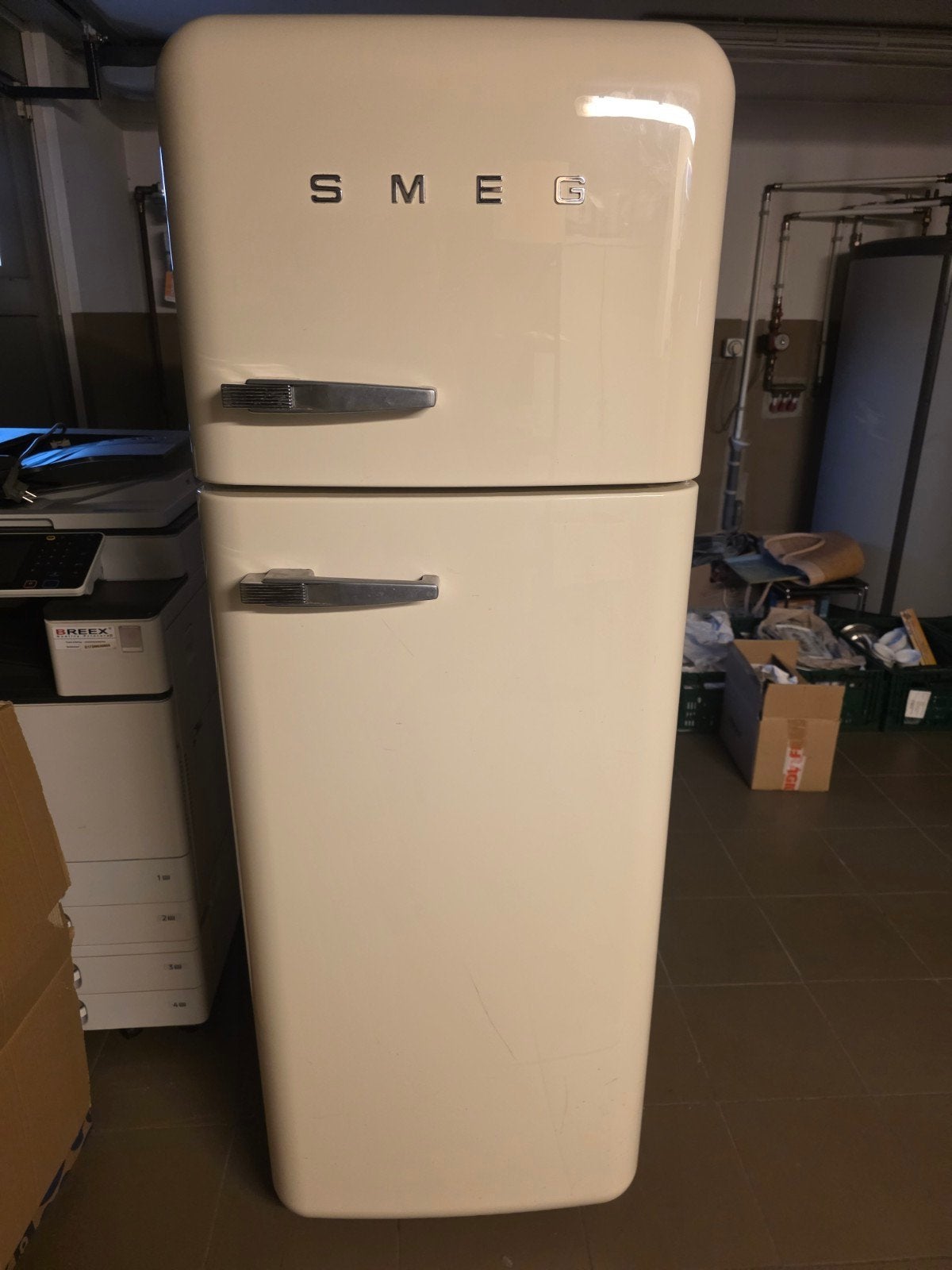 SMEG Retro Koelkast met Diepvries – Crème – Vintage, Ophalen