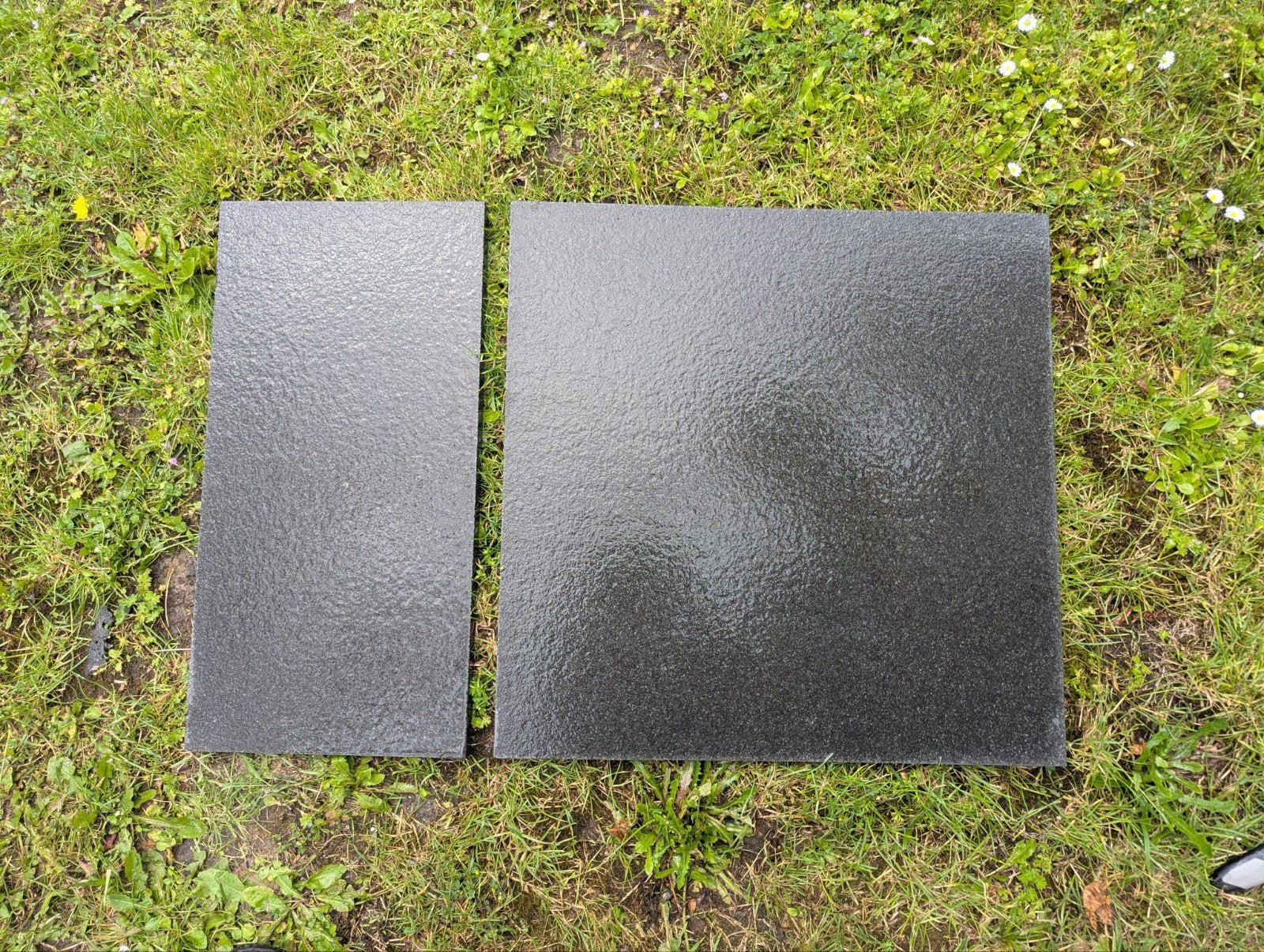 Gevlamde graniettegels, Tuin en Terras, Ophalen, Gebruikt, Terrastegels, Natuursteen