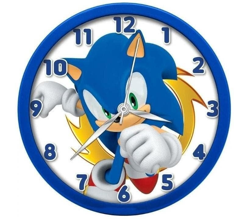 Sonic Wandklok - Sega Klok, Nieuw, Ophalen of Verzenden, Draadloos, Meerkleurig