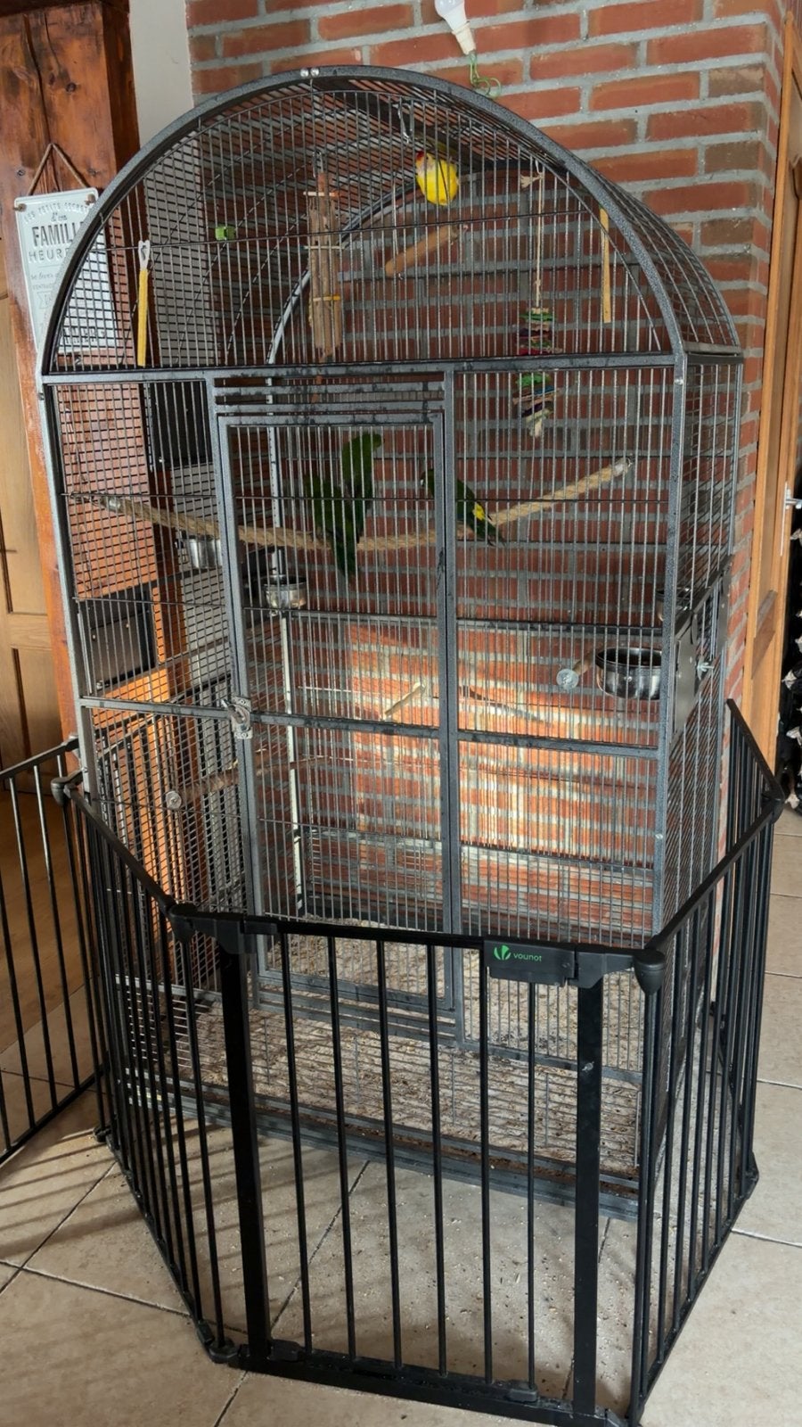 Cage oiseau, Enlèvement, Comme neuf, Métal, Cage à oiseaux
