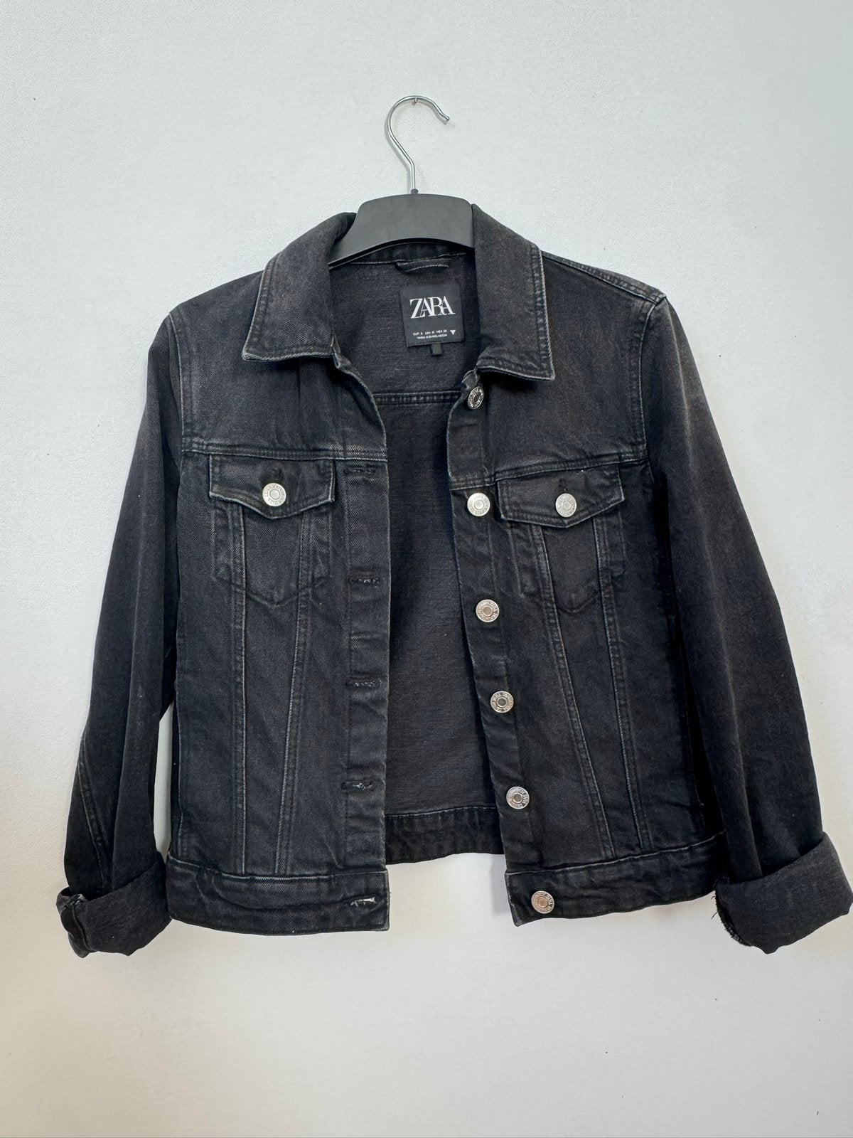Zwart spijkerjack maat S - Zara - Perfecte staat, Kleding | Dames, Zwart, Nieuw, Ophalen of Verzenden, Jasje
