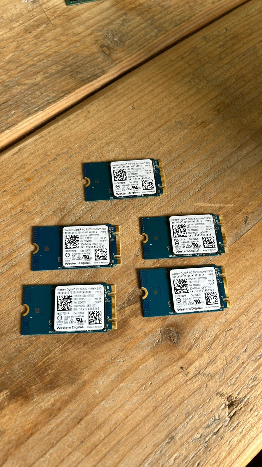 5x NVMe schijfjes 120GB, Computers en Software, Intern, Ophalen of Verzenden, Laptop, 120GB