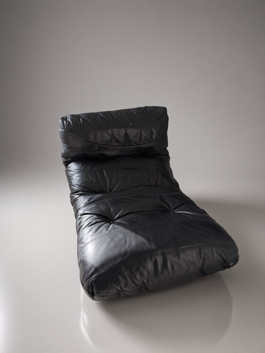 Fauteuil Marsala ligne roset cuir noir, Enlèvement ou Envoi, Comme neuf, Noir