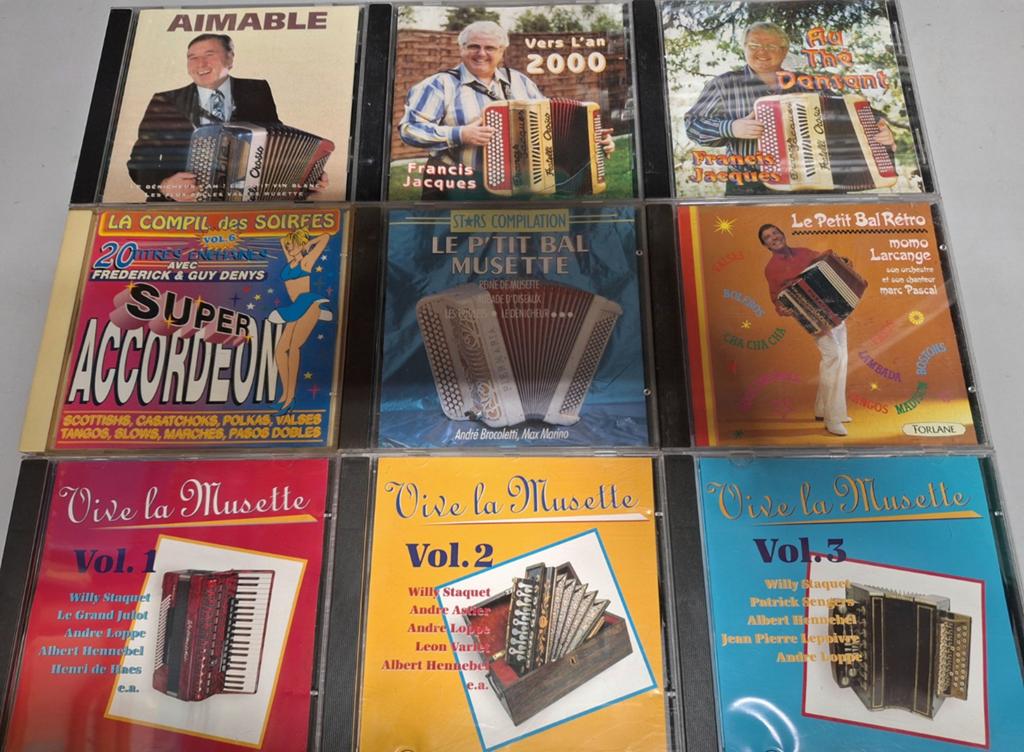 Lot 42 x Cd's Accordéon - Musette, CD & DVD, Enlèvement ou Envoi, Utilisé