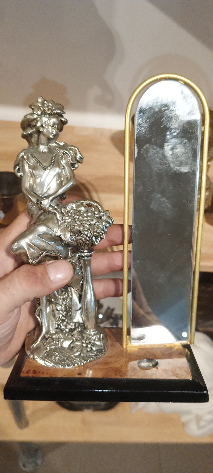 Antiek zilveren beeldje met stempel R ARC 800, Antiek en Kunst, Ophalen of Verzenden