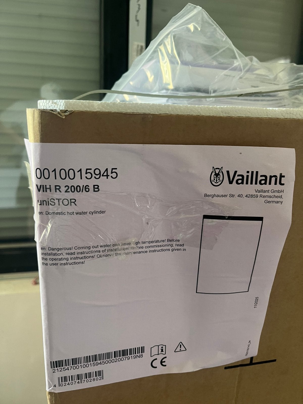VAILLANT Boiler VIH R 200/6 B, Ophalen, Nieuw
