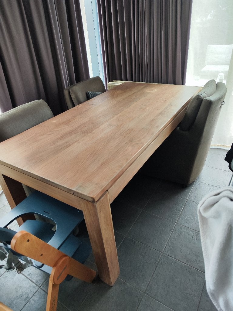 Massief houten eettafel, Ophalen, Gebruikt