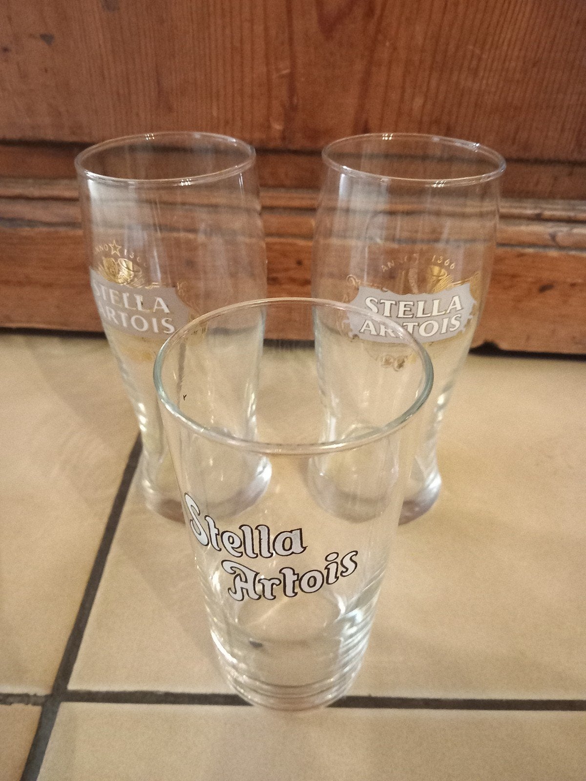 3 verres de Stella Artois, Collections, Enlèvement, Comme neuf, Verre à bière