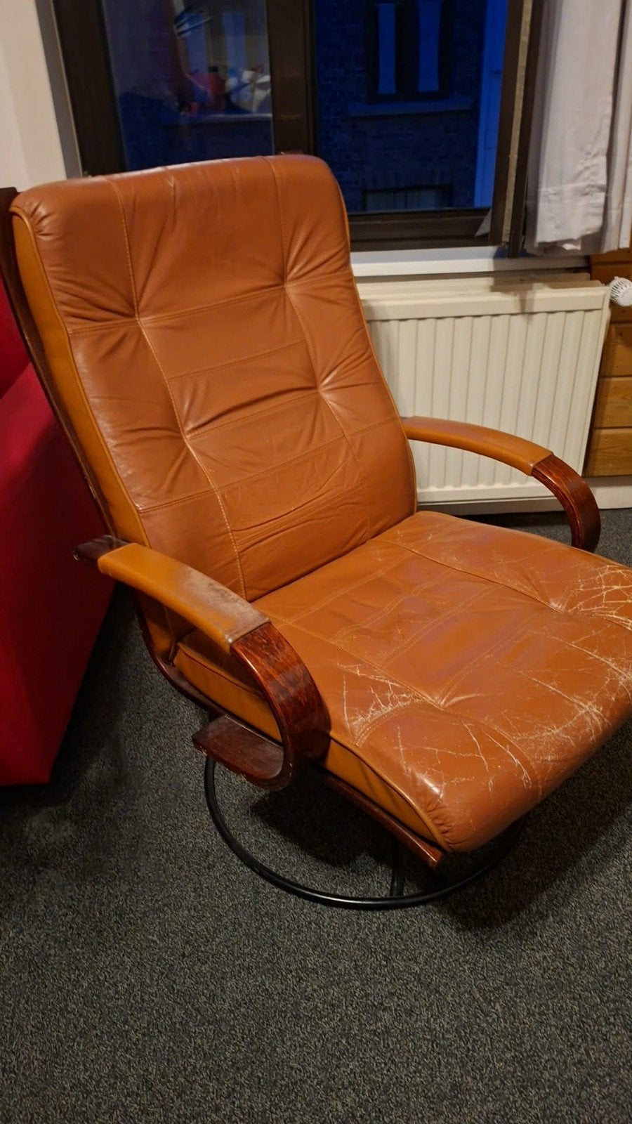 leuke karaktervolle vintage zetel, Huis en Inrichting, Fauteuils, Ophalen, Gebruikt
