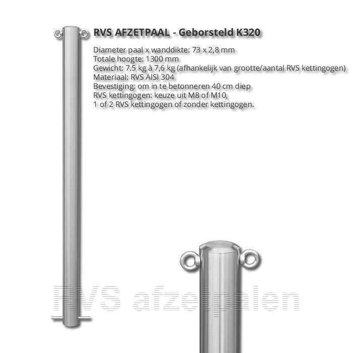 RVS AFZETPAAL - Geborsteld K320 👇