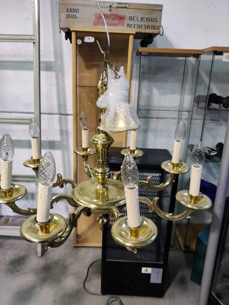 Kroonluchter Lamp, Ophalen, Zo goed als nieuw, Metaal, Retro