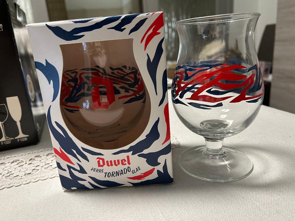 Prachtige Duvel glazen Tornado, Ophalen, Nieuw, Glas of Glazen, Duvel
