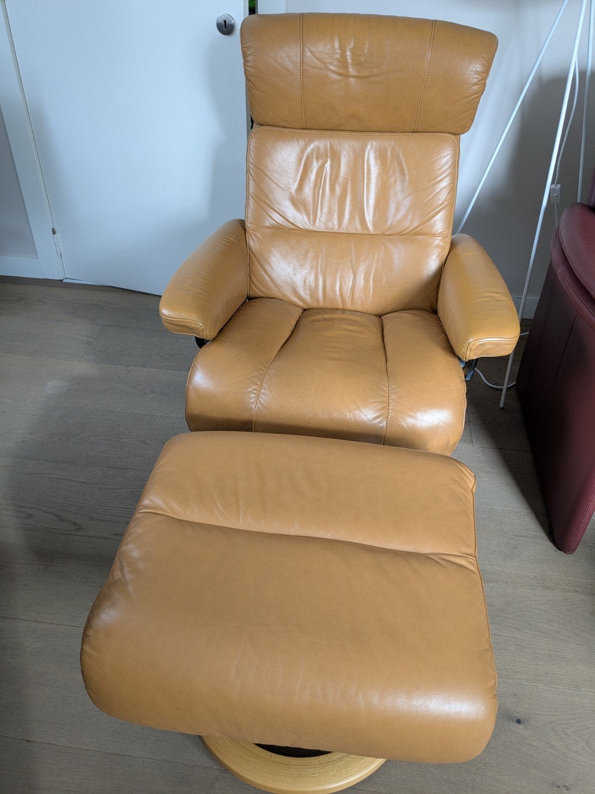 stressless relax zetel in leder, Ophalen