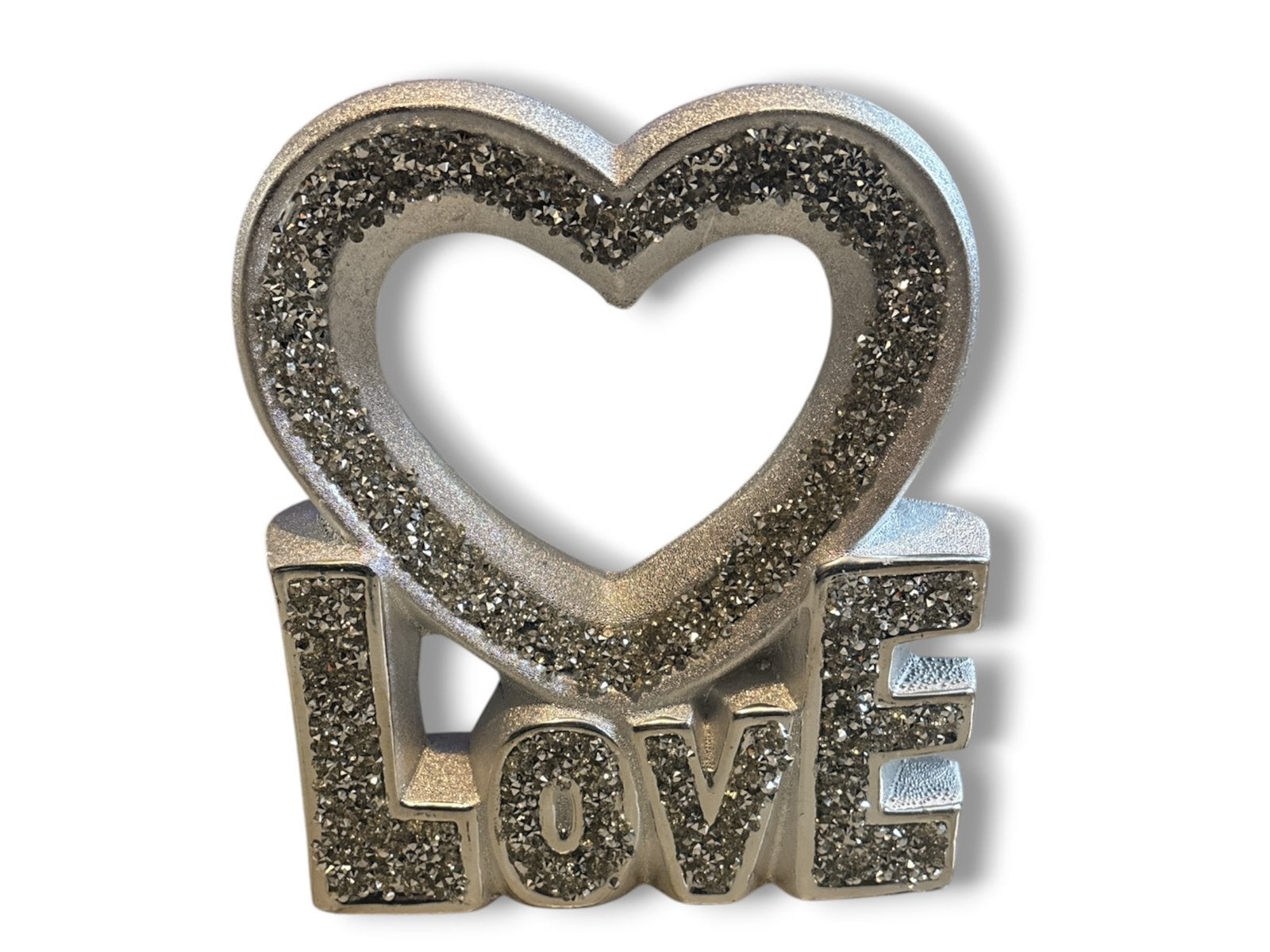 Hartdecoratie „Love”, Ophalen of Verzenden, Zo goed als nieuw, Zilver, Modern
