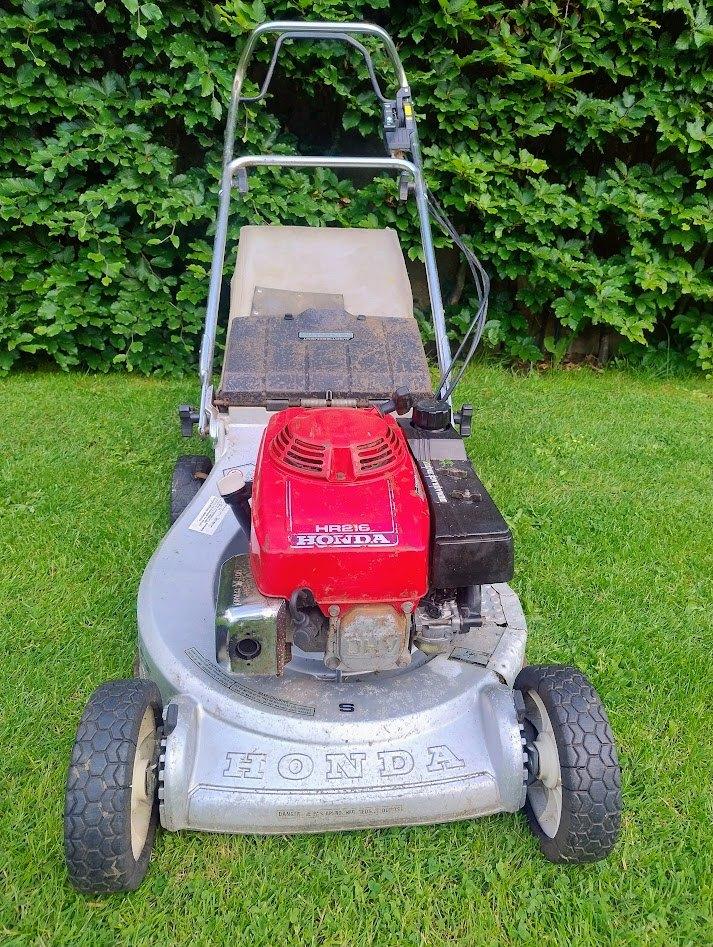 Honda grasmaaier, Tuin en Terras, Grasmaaiers, Ophalen, Cirkelmaaier, Honda, Opvangzak