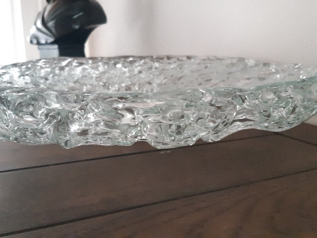 Prachtige --schaal ---persglas/kristalglas ---_____PUNTGAAF, Ophalen, Schaal, Glas