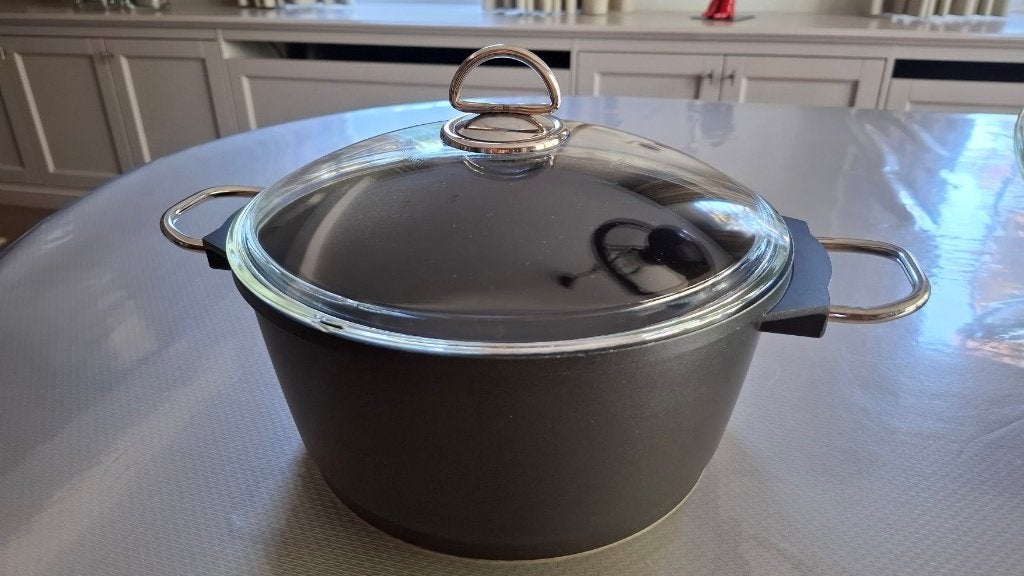 Braadpot, Huis en Inrichting, Keuken | Potten en Pannen, Ophalen, Braadpan, Zo goed als nieuw, Steen/keramiek