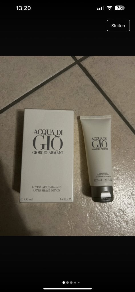 Aftershave Acqua de Gio en Shower gel Acqua de Gio, Ophalen, Nieuw