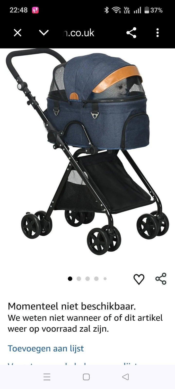 buggy  pour chien, Enlèvement