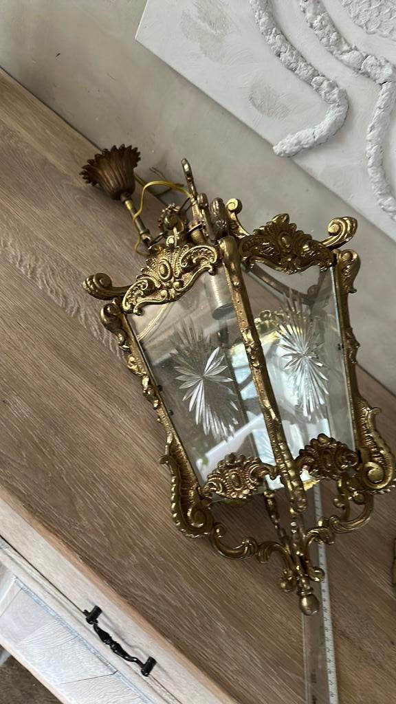 Art deco plafondlamp, Huis en Inrichting, Ophalen, Zo goed als nieuw, Glas