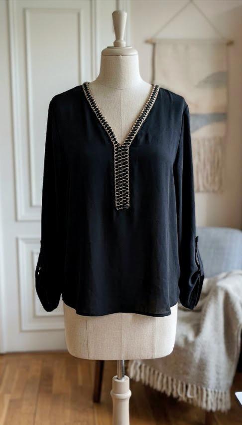 mooie blouse, Envoi, Comme neuf, Taille 36 (S), Noir
