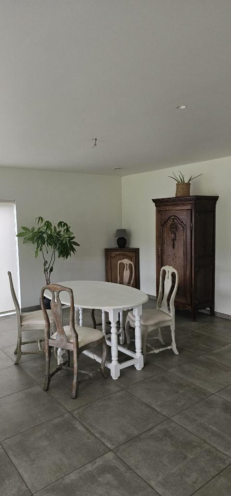 Flamant eettafel met stoelen, Huis en Inrichting, Ophalen, 100 tot 150 cm, Flamant, Eikenhout