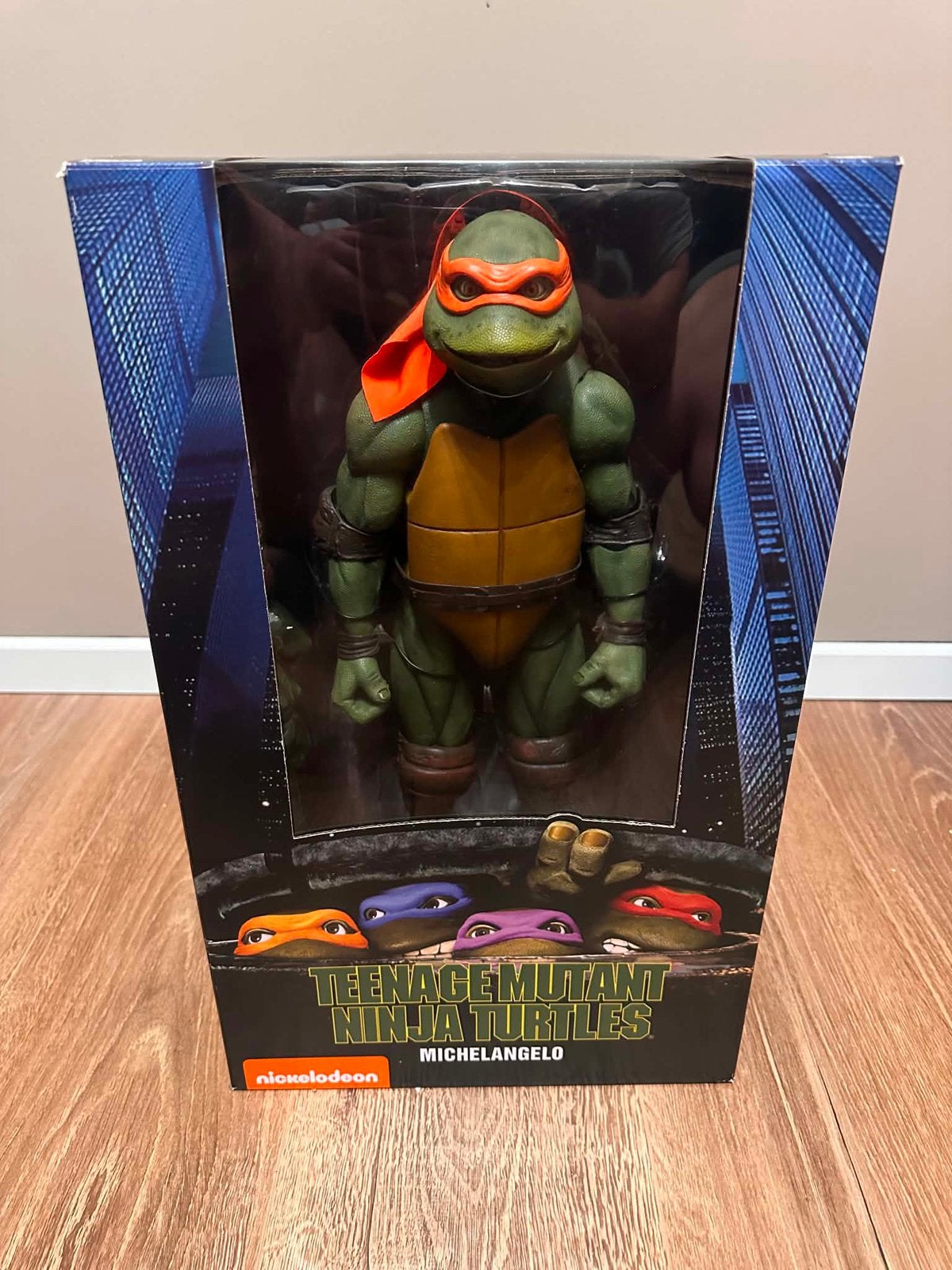 Figurine Neca 1/4 Tortues Ninja Michelangelo, Enlèvement ou Envoi, Comme neuf