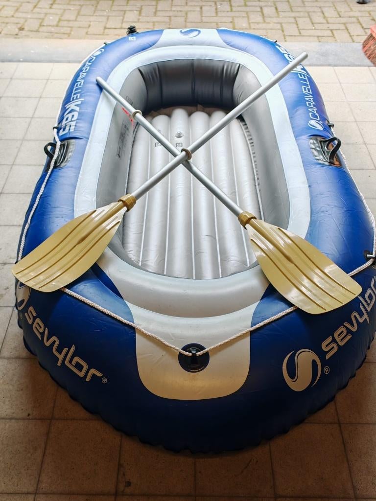 Bootje SEVYLOR 2 personen, Ophalen, Gebruikt, Opblaasboot, Met roeispanen of peddels