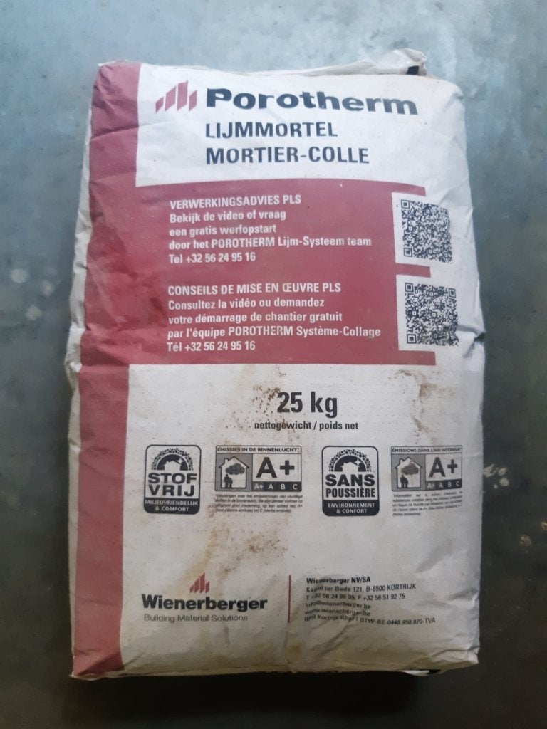 Porotherm Lijmmortel, Ophalen, Zo goed als nieuw, Bakstenen