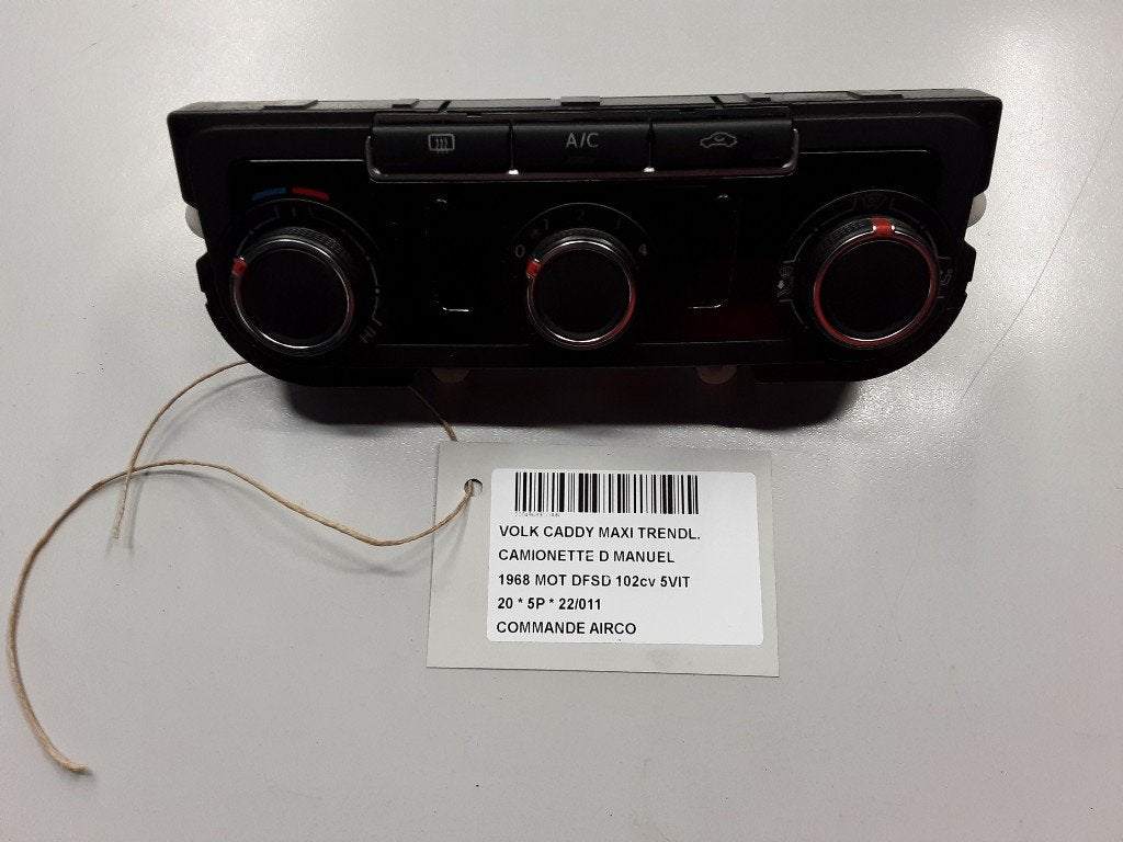 PANNEAU DE COMMANDE CLIMATISATION Caddy IV (1K8907426AM), Volkswagen, Mevr. I. Hauben, Utilisé, Rue de l'Espoir 34 34
4030  GRIVEGNÉE, BE