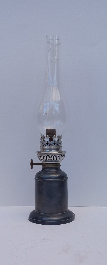 Olielamp ongebruikt met Cristal de Roche-glas, Art deco, Olielamp, 30 cm, Ophalen of Verzenden