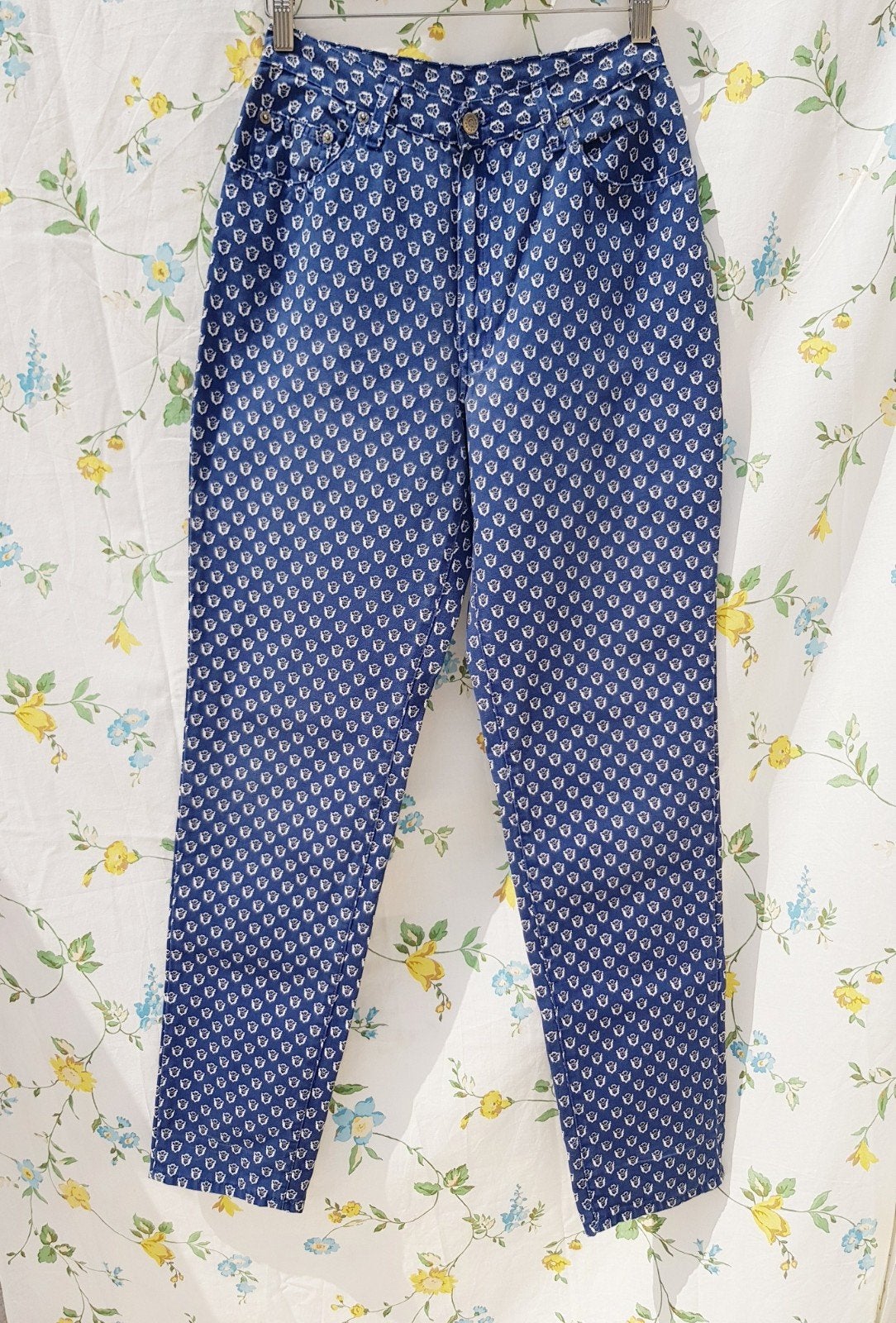 jean vintage 🌿provençal 100% coton🌿( France), Enlèvement ou Envoi, Comme neuf, Vintage, Bleu