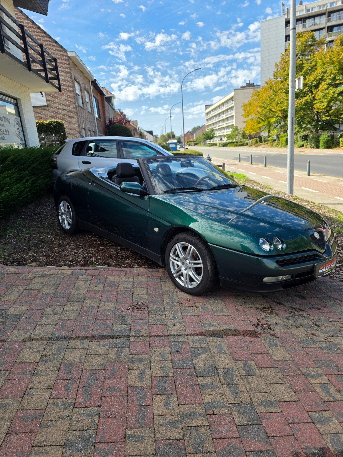 Alfa Romeo Spider 2.0 Benzine, Auto's, Lichtmetalen velgen, Zwart, Cabriolet, Zwart