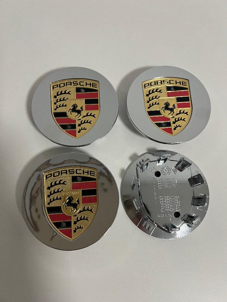 Porsche, cache-moyeu, enjoliveurs, livraison incluse Chrome, Envoi, Neuf
