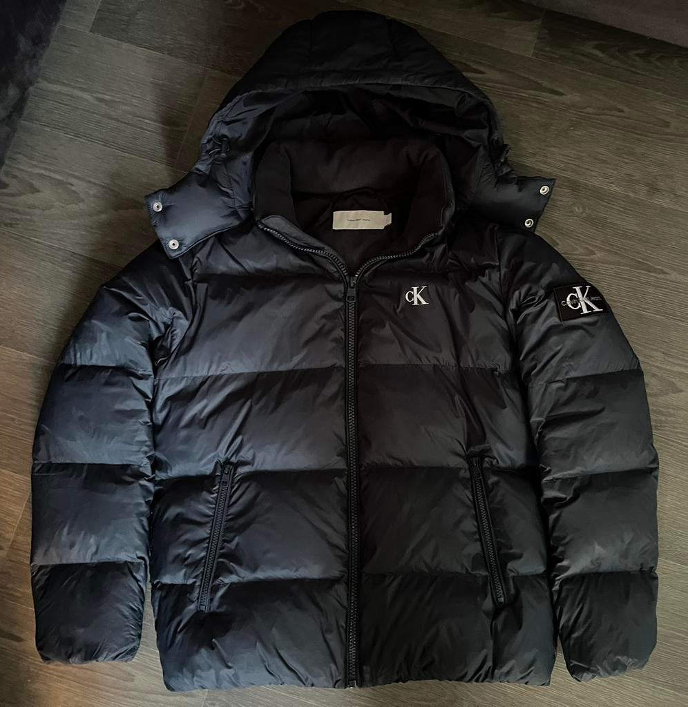 Calvin Klein Pufferjas, Ophalen of Verzenden, Zo goed als nieuw, Maat 52/54 (L), Blauw