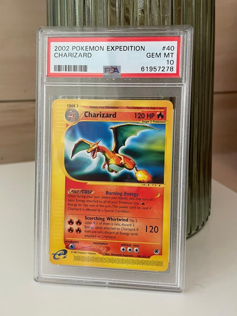 PSA 10 Charizard Expedition 2002 #40, Hobby en Vrije tijd, Ophalen of Verzenden, Nieuw, Losse kaart, Foil