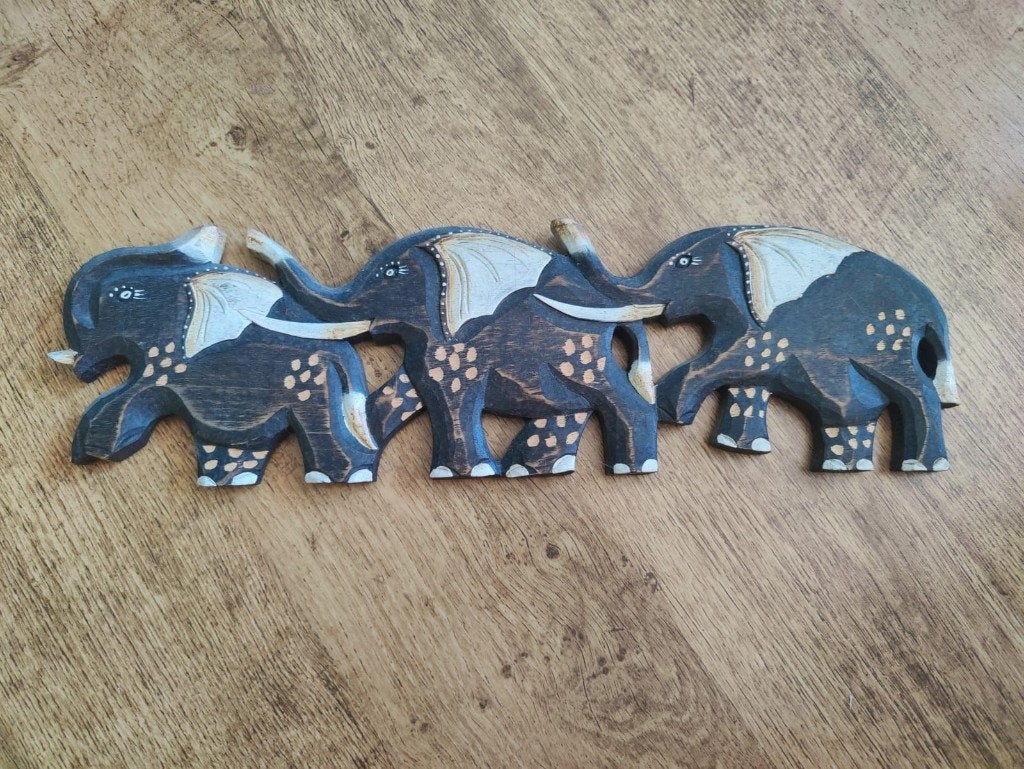 décoration éléphants, 15 cm, Objet de décoration, Multicolore, Comme neuf