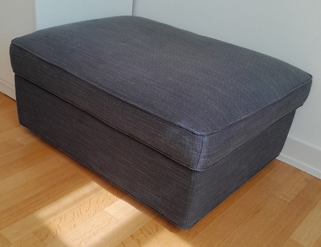 Pouf Ikea Kivik Anthracite, Maison & Meubles, Enlèvement, Utilisé, 50 à 75 cm, Rectangulaire