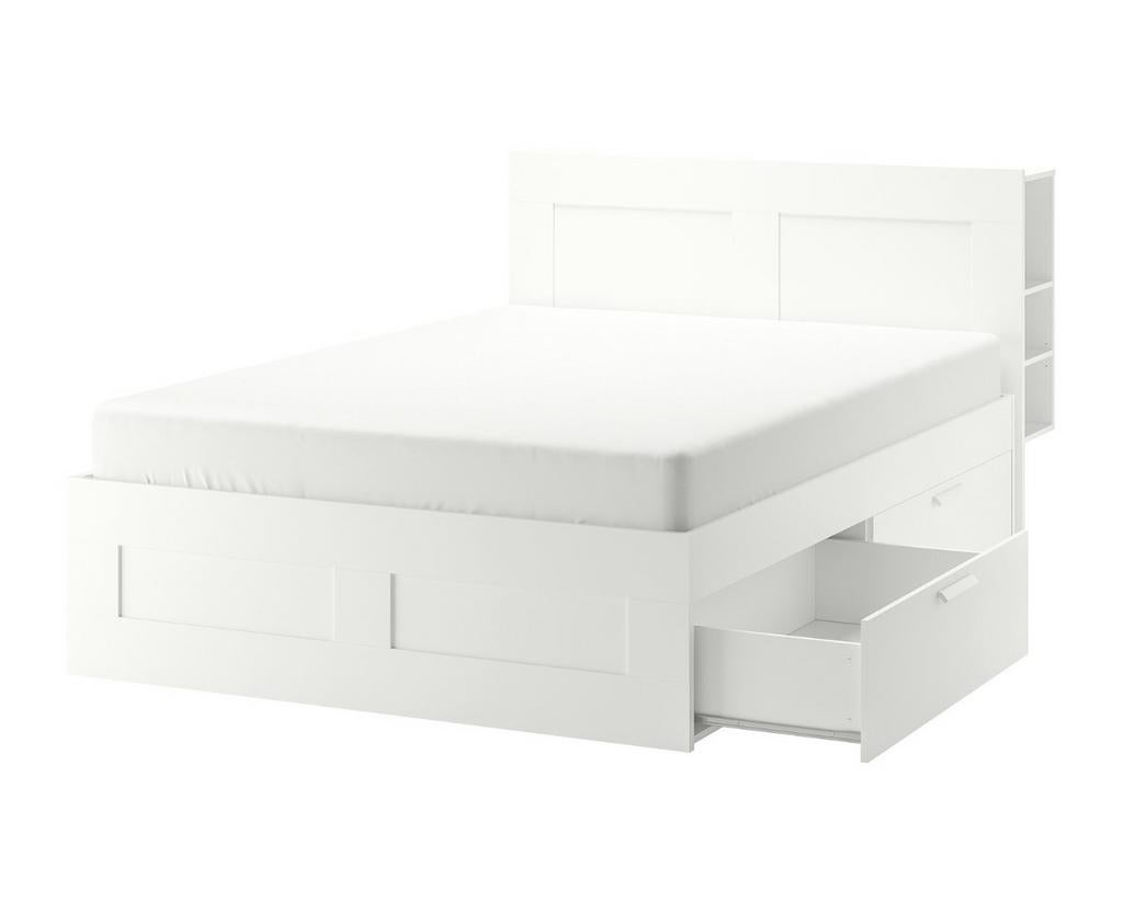Lit double avec tete de lit, Comme neuf, Enlèvement, Sommier, 200 cm