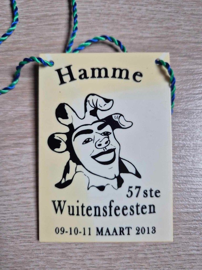 Carnaval medaille Hamme Wuitensfeesten 2013, Postzegels en Munten, Ophalen of Verzenden