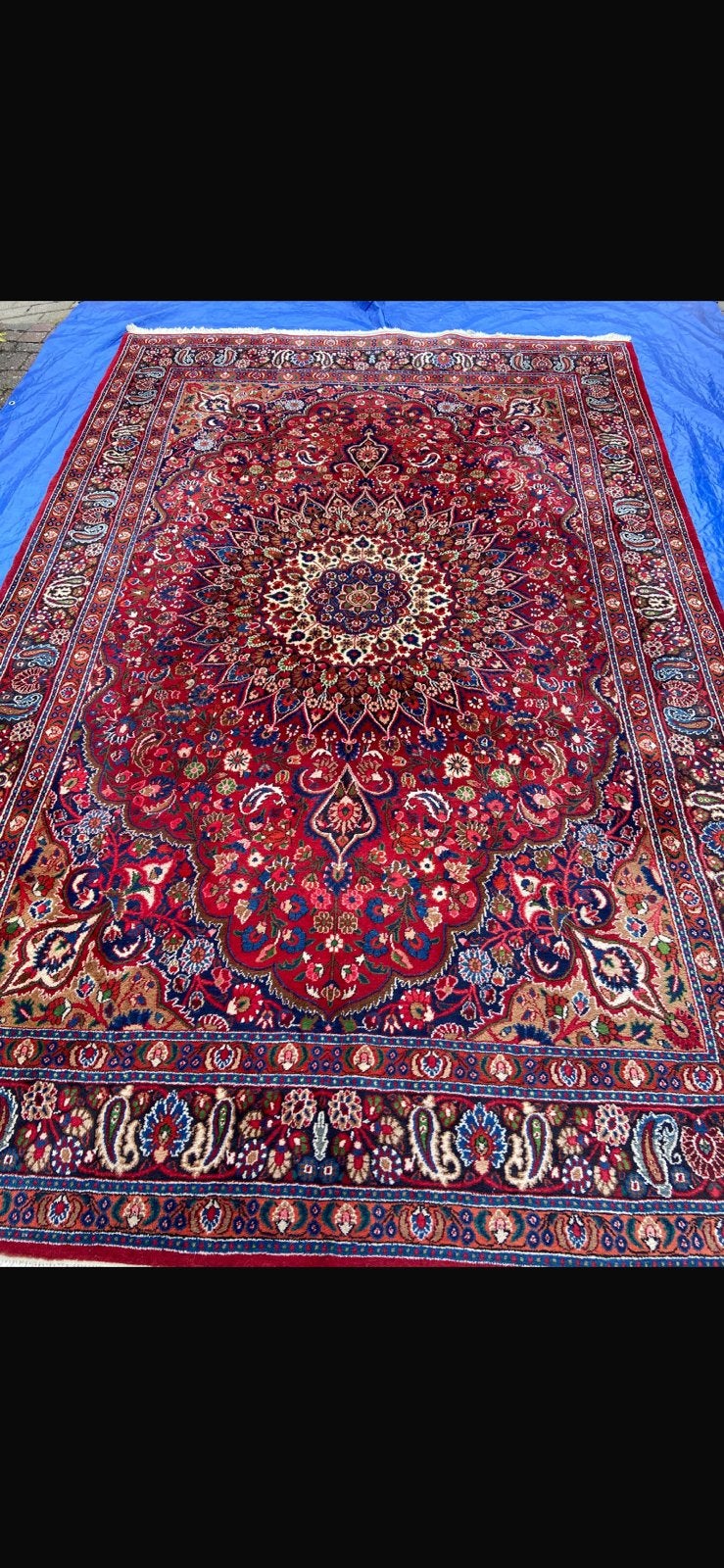 Ancien tapis MOUD IRANIEN dim 307x 202 cm, Enlèvement, Comme neuf