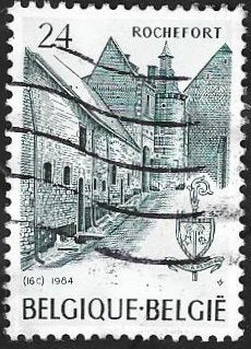1 Postzegel België 1984 Abdijen Rochefort, Postzegels en Munten, Frankeerzegel, Ophalen of Verzenden, Gestempeld, Gestempeld