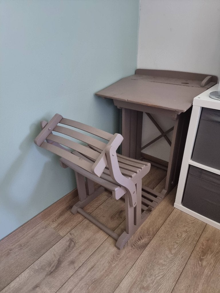 Schoolbankje, Huis en Inrichting, Ophalen, Gebruikt, Hout, Kinderbureau