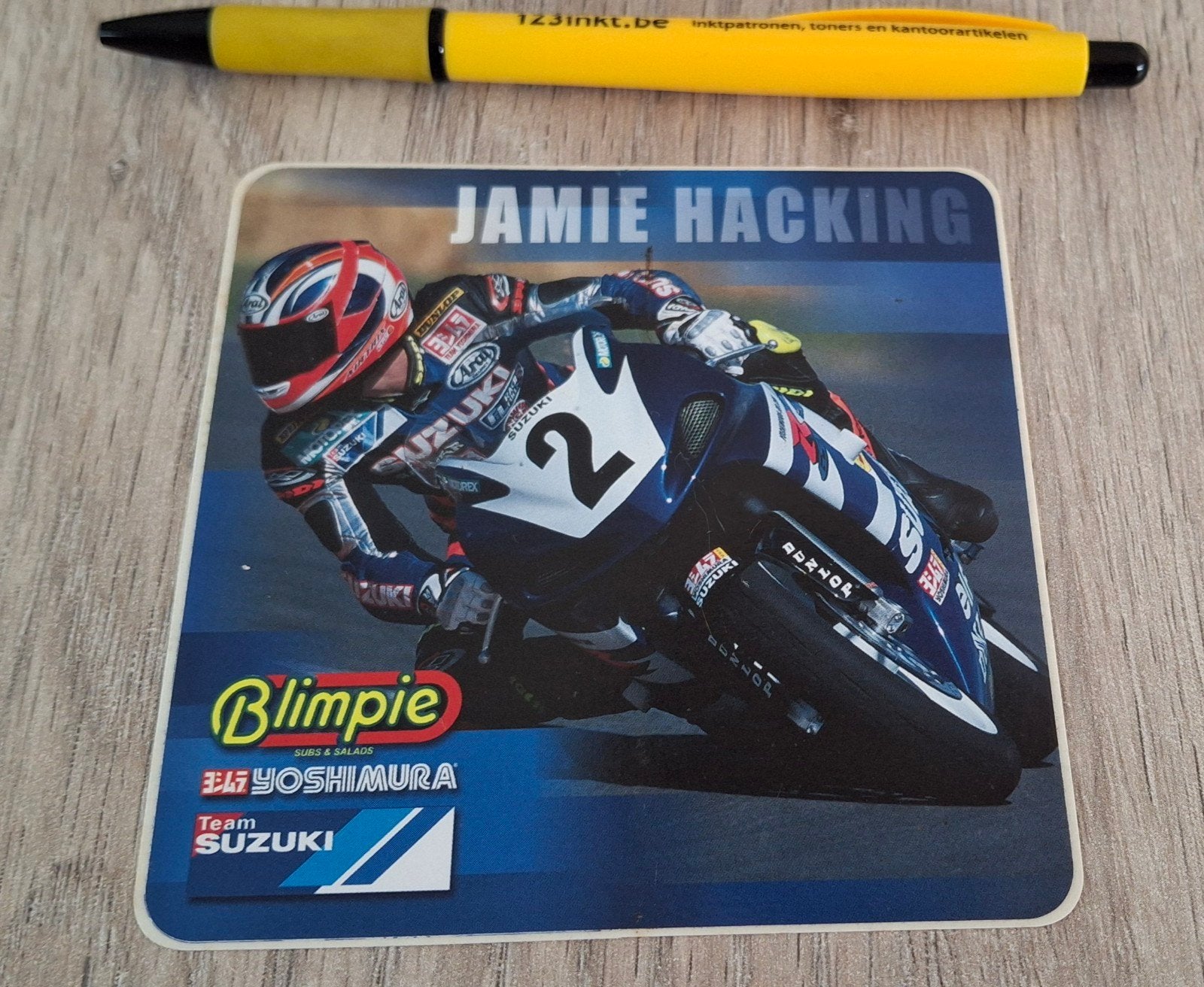 sticker motocross GP Suzuki Jamie Hacking Yoshimura, Ophalen of Verzenden, Zo goed als nieuw, Auto of Motor
