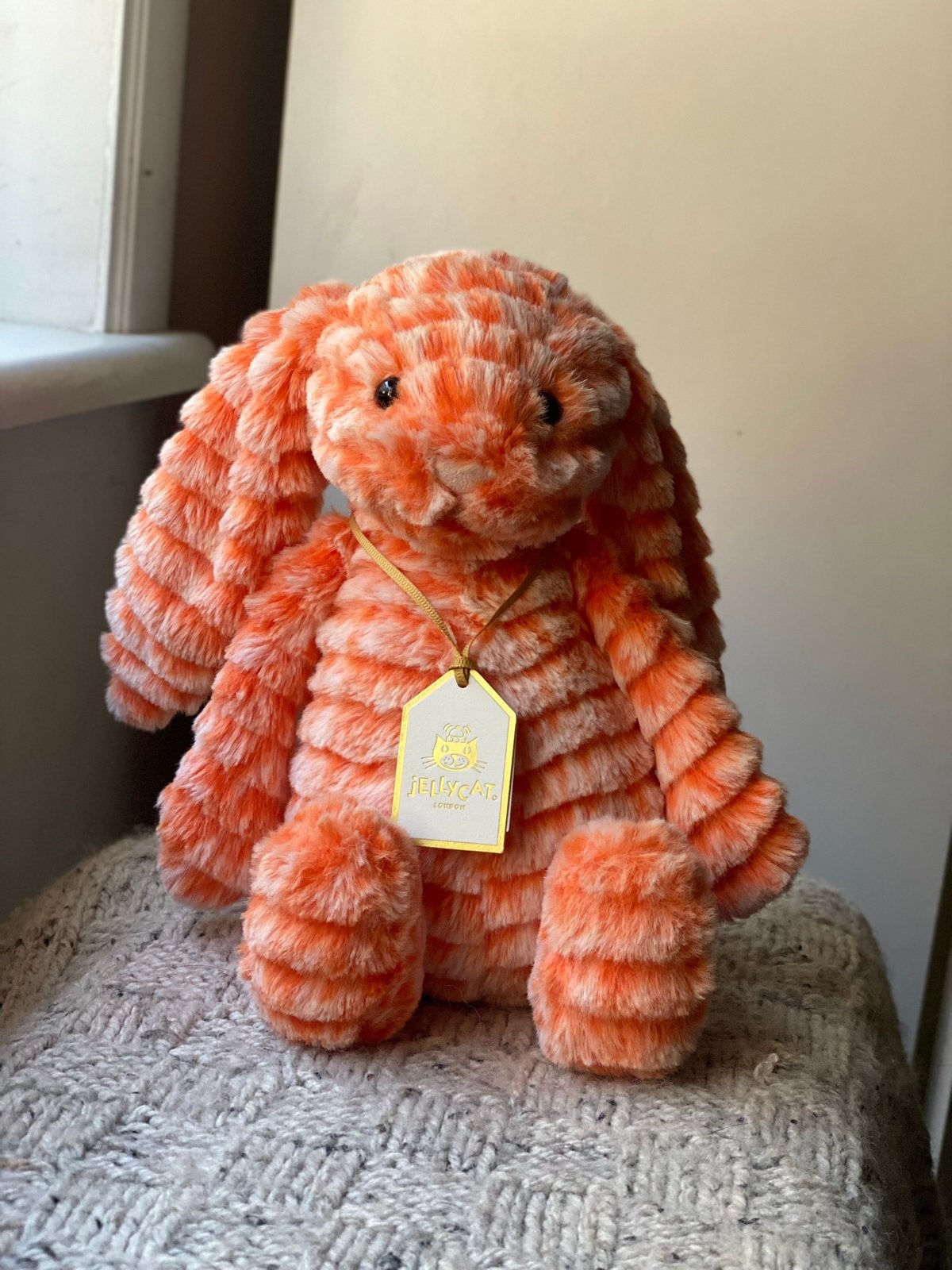 jellycat bashful luxe bunny fizzleskip medium bnwt, Oranje, Jellycat, Ophalen of Verzenden, Middelgroot (20 tot 80 cm)