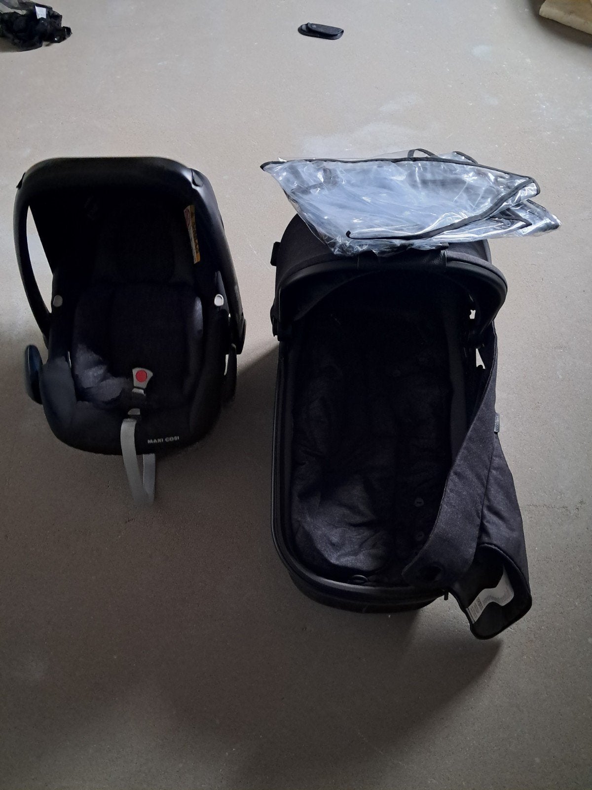 Maxi-Cosi draagmand + reiswieg met regenhoes, Kinderen en Baby's, Ophalen, Maxi-Cosi