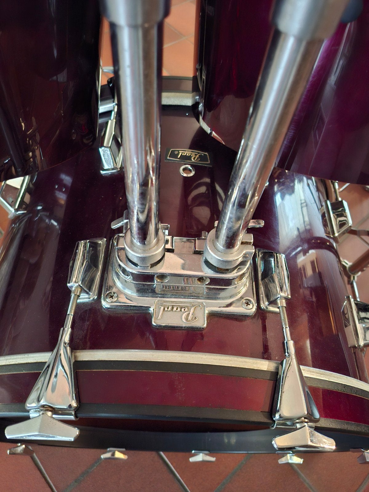 zeldzaam vintage Pearl vari Pitch drumstel ism remo rototoms, Muziek en Instrumenten, Ophalen, Gebruikt, Drums of Percussie