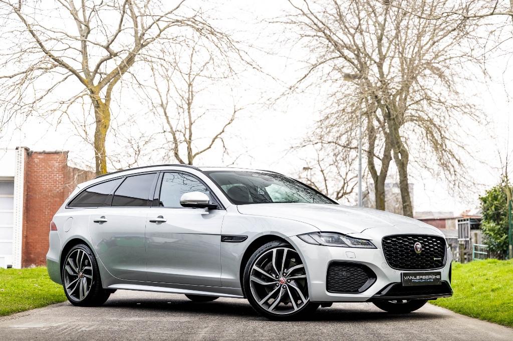 Jaguar XF Sportbrake P250 R-Dynamic * Pano * Trekhaak *, Autos, Jaguar, Cuir, Argent ou Gris, Achat, Euro 6